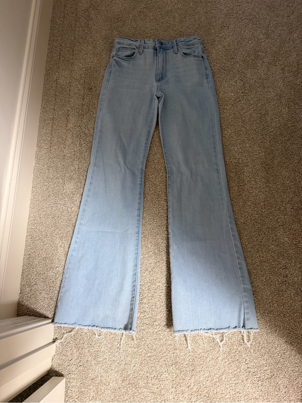 Just Black Light Blue High-Rise Flare Leg Jeans